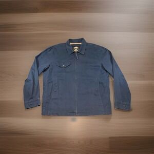 Vintage Timberland Navy Blue Chore Jacket Full Zipper Design Men's XL